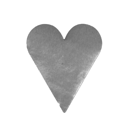 Etikett hjärta litet silver