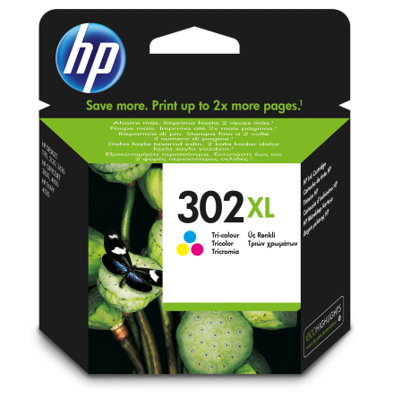 Bläck HP 302XL 3-färg 330 sido