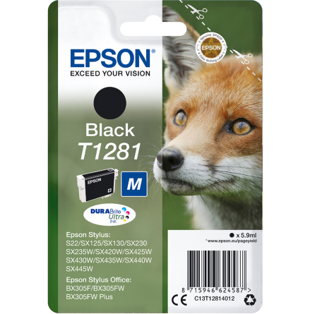 Bläck Epson T1281 svart