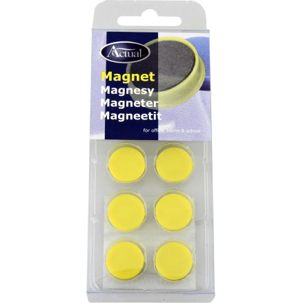 Magnet rund 16mm gul 10/fp