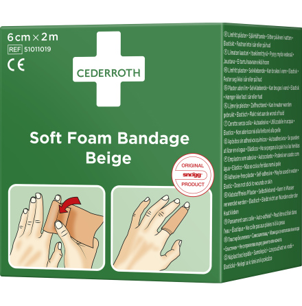 Soft Foam Bandage Beige 6cmx2m