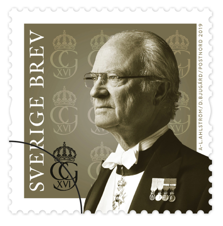 Frimärke Kung Carl Gustaf