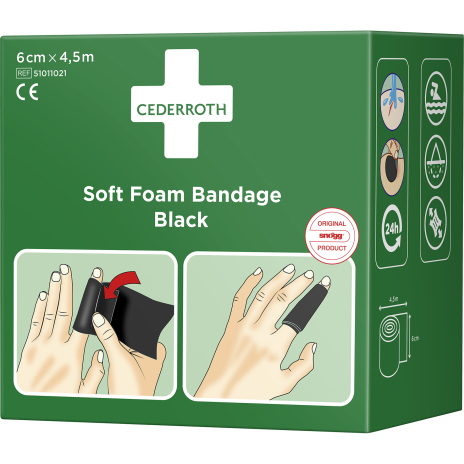 Soft BLACK 6cmx4,5m Cederroth