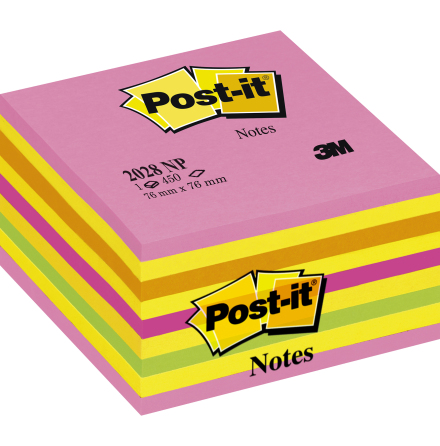 Post-it kub 76x76 rosa