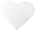Prlplatta hjrta 18cm vit
