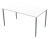 Skrivbord 140x80cm vitmel/silv