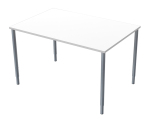 Skrivbord 120x80cm.vitmel/silv