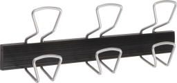 Hngare 6 krokar silver/svart