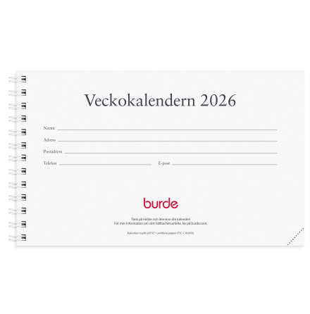 Veckokalendern refill 2026